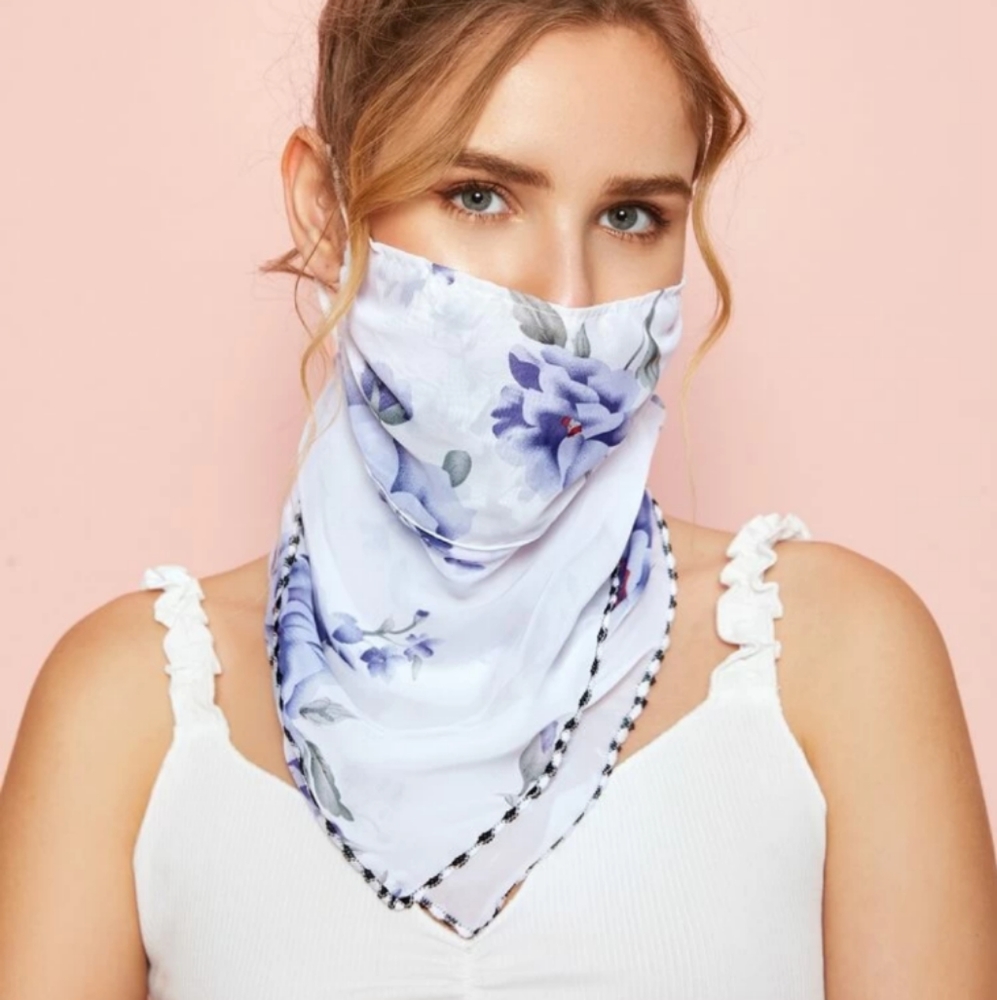 Floral Facemask scarf - scarf face mask